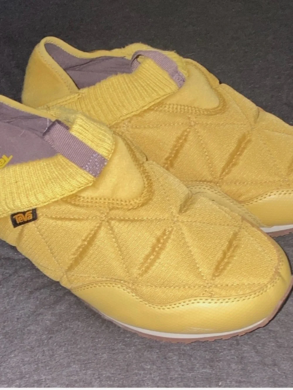 Teva Kids Quilted Yellow Slip-On Sneakers